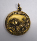 Antique Art Nouveau Locket Gold Filled Jewelry Marked  W    H  Co  Inside Heart