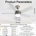 42 Inch Brushed Nickel Ceiling Fans With Lights ceiling Fan With Remote Contr   