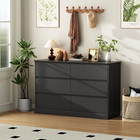 Modern 6 Drawer White Dresser For Bedroom   Living Room  Deep Storage Chest