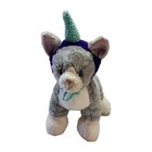 Handmade Crochet Cat Hat  unicorn  Purple   Teal Kitty Cat Unicorn Costume Ooak 