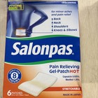 Salonpas Minor Ache Pain Relieving Gel Patch Hot 8hr Stretchable Menthol 6 C