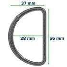 Paracord Planet 2 Inch Flat Metal D-ring - Silver Color - Variety Of Pack Sizes