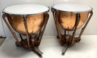 Pair Of Ludwig Copper Timpani 26 And 29 With New Remo Heads And Gauges