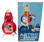 1960 Ideal Rare Red Astro Base Motorized Space Ship  4803 Toy   Info Paper   Box