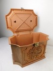 Large 1970s Vintage Sewing Basket Storage Bin Box Chest Caddy Regency Mx Klein