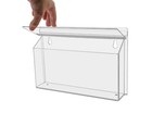 Outdoor Horizontal Pamphlet Box For 11  X 4  Printed Materials Clear Acrylic
