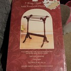 Vtg Large Solid Wood Quilt Rack Cherry Finish 39    Tall 15 Lbs - Holds 7 Quilts 