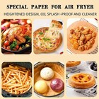 100pcs Air Fryer Paper Liners Round Disposable Oil-proof Baking Cooking Sheets