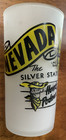 Vintage Frosted State Glass Nevada 1950-60 Mid-century Souvenir Tumbler 4 1 2 
