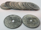Vintage Lot Of 15 Missouri Sales Tax Receipt Token - Corrosion 5 Mill Zinc Metal