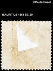 Mauritius 1864 Sc 39 Queen Victoria Org Yellow 1 -used F vf