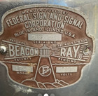 Vintage Federal Signal Beacon Ray Model 17 D Amber Light Late 1950 s Works 12v