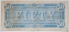 1864 Confederate States Of America  50 Fifty Dollar Note T-66  q115