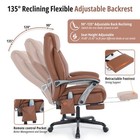 Massage Office Chair With Heat   Footrest  Ergonomic Reclining Executive Desk