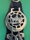 Two Antique Equestrian Decorative Horse Straps With Brass Medallions
