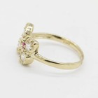Kids Cz Butterfly Pinky Ring Real 10k Yellow Gold Size 3