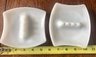 2 Vintage White Milk Glass Ashtrays Mid Century Modern