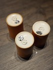 Vintage Holt Howard 1962 Orange   White Ceramic Tumbler Cups Set Of 3 Retro Mcm