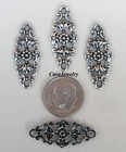  1118 Antiqued Sterling Silver Plated Open Filigree 2-ring Connector - 4 Pcs