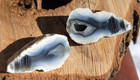 Natural Agate Geode Pair  Beautiful Polished Small Brazilian Agate Geode 56g