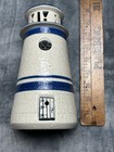 Vtg Gills Rock Stoneware Pottery Lighthouse     Oil Lamp Wisconsin Grs Signed 8 5