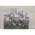 Vintage Arthur Court Green Marble Bunny Rabbit Cheese Cutting Board - 1986