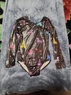 Girls Gymnastics Leotards Unicorns Butterflies Foil Long Sleeve Leotard Size 7 8