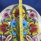 Vintage Enamel On Brass   Copper Multicolor 7 5     Plate Hand Made