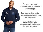 Ink Stitch Design Your Own Custom Logo Texts Stitching Men Fairway Quarter Zipup