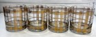 Vtg 4 Mcm 22k Gold Double Old Fashion Lowball Rocks Glasses  see All Pics 