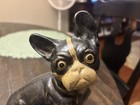 Hubley Reproduction Cast Iron Boston Terrier Dog Door Stop Vtg Black White
