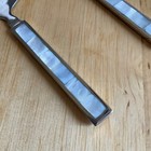Pier 1 Imports Mother Of Pearl Inlay Stainless Steel Cheese Knife 3 Piece Set