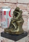 Signed Rodin Kiss Romance Love Lovers Bronze Marble Sculpture Statue Home Decor