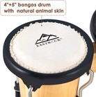 Eastrock Bongo Drum 4    And 5    Set For Adults 4    5    Log  Black 