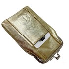 Genuine Leather Cigarette Case With Lighter Pouch Gold Color By Leatherboss
