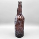 Antique Amber  Beer Bottle  1880s Or 1890s Unmarked  Dug   Unpolished  11 25 
