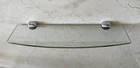 24 Inch Floating Glass Bathroom Shelf With Chrome Plated Solid Brass Brackets