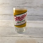 Vintage Miller High Life Beer Glass The Champagne Of Beers Logo Footed Pilsner