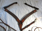 Bar H Equine Crystal Bling Tack Set Bridle  Breast Collar  Bit  split Reins