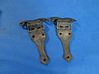 Vintage Brass Off Set Strap Ice Box 5  Hinges C6  1