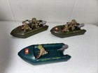 Lot Of 3 Britains Deetail  Task Force Assault Boats With Soldiers And Motors