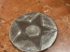 Christian Dior Mirror Compact Silver Circle Star Cannage Logo 2 75  Round Vguc