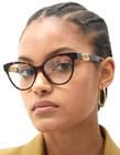 New Fendi O lock Fe50093f 001 Shiny Black Gold Authentic Eyeglasses Frame 54-16