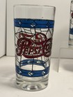 Vintage Pepsi Cola Drinking Glasses Set Of 12 Stained Glass Style Tumblers