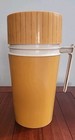Vtg Thermos Brand Pint Size Model 7202f Mustard Yellow Drink Container Hot Cold