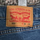 Levi   s Men   s Blue Denim Jeans Straight Fit Medium Wash 5-pocket Cotton