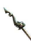 Beautiful 800 Silver Nautilus Sugar Sifter With Dolphin Stem In Buccellati Style