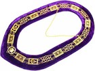 Masonic Grand Lodge Past Master Apron   Chain Collar Purple   Jewel Complete Set