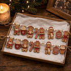 Gingerbread Cocoa Shop Wooden Ornament Garland 6ft Christmas Decor Holiday Home