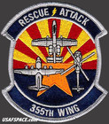 Usaf 355th Fighter Wing- Rescue-attack-davis-monthan Afb  Az- Original Vel Patch